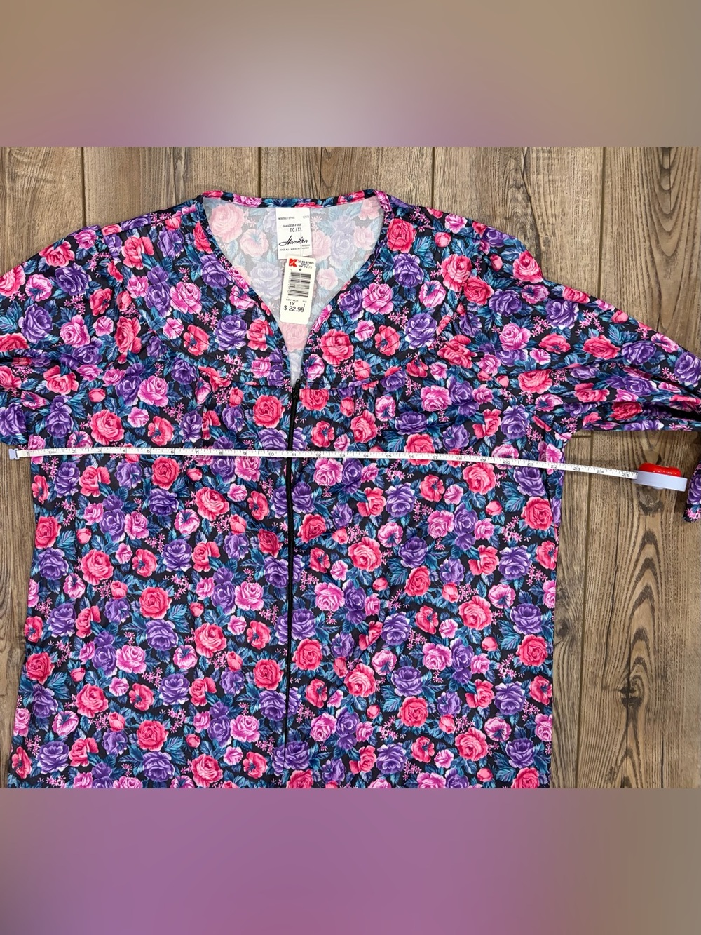 Vintage Hamilton Floral House Dress Zip Front Cottagecore Plus Size 1X XL - Picture 7 of 7